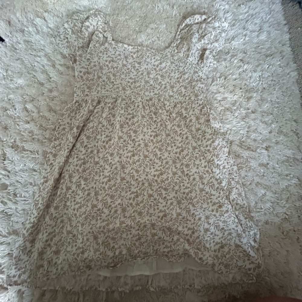 American eagle puff sleeve floral dress